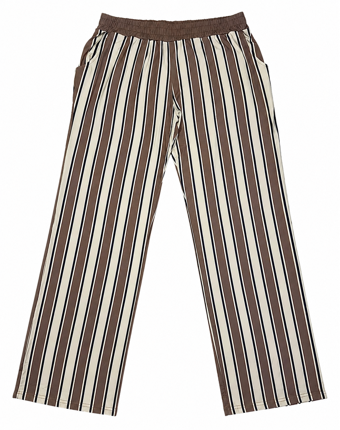 Neutral Stripes Mama Pants